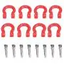 sjlerst 1:10 RC Lock Catch, Portable RC Tow Shackle, Red Aluminum Metal for RC Climbing Crawler Car Accessory Parts