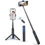 ATUMTEK Bluetooth Selfie Stick Tripod, Mini Extendable 3 in 1 Aluminum Selfie Stick with Wireless Remote and Tripod Stand 360° Rotation for iPhone 12/11 Pro/XS Max/XS/XR/X/8/7, Samsung and Smartphone ATUMTEK Bluetooth Selfie Stick Tripod, Mini Extendable 3 in 1 Aluminum Selfie Stick with Wireless Remote and Tripod Stand 360° Rotation for iPhone 12/11 Pro/XS Max/XS/XR/X/8/7, Samsung and Smartphone