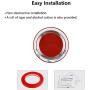LECART 2Pcs Red Car Engine Start Stop Push Button Cover Trim Stickers Engine Start Stop Button Scratch Protector Metal Decal Sticker for VW CC Passat B8 Jetta 2017 2018 2019 （not fit Before 2017）