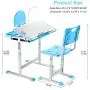 Kids Desk and Chair Set, Height Adjustable Students Desk with Tilt Desktop & Metal Hook & LED Lamp & Book-Stand and Storage Drawer for Boys Girls Blue Kids Desk and Chair Set, Height Adjustable Students Desk with Tilt Desktop & Metal Hook & LED Lamp & Book-Stand and Storage Drawer for Boys Girls Blue