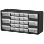 Akro-Mils 26 Drawer 10126, Plastic Parts Storage Hardware and Craft Cabinet, (20-Inch W x 6-Inch D x 10-Inch H), Black Akro-Mils 26 Drawer 10126, Plastic Parts Storage Hardware and Craft Cabinet, (20-Inch W x 6-Inch D x 10-Inch H), Black