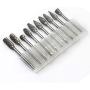 YUFUTOL Carbide Burr Set - 10pcs Double Cut Solid Carbide Rotary Burrs 3mm(0.118) Shank Fits Die Grinder Drill for Woodworking,drilling Metal Carving Engraving Polishing