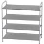 Simple Houseware 4-Tier Shoe Rack Storage Organizer 20-Pair, Grey