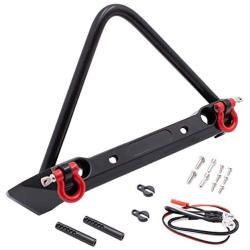 LCX Racing 1/10th RC Crawler Car Metal Front Bumper for TRX4 Axial SCX10 II 90046 SCX10 D90, Upgrades Parts Accessories