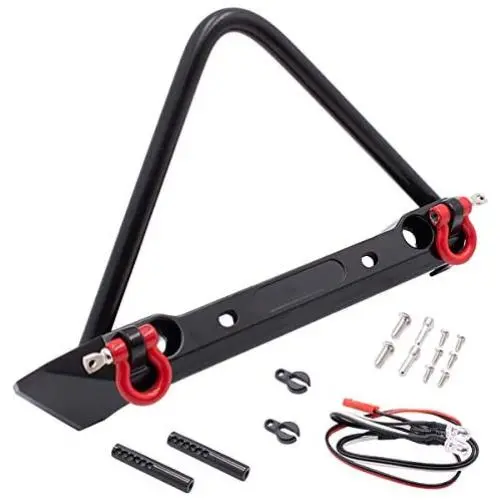 LCX Racing 1/10th RC Crawler Car Metal Front Bumper for TRX4 Axial SCX10 II 90046 SCX10 D90, Upgrades Parts Accessories