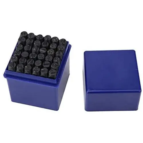Number and Letter Stamp Set, 36 Piece 1/4 inch Letter Punch Kit Steel Metal Easy to Use Stamp Punch Tool with A Durable Storage Box for Imprinting Metal Wood Plastic and Leather Number and Letter Stamp Set, 36 Piece 1/4 inch Letter Punch Kit Steel Metal Easy to Use Stamp Punch Tool with A Durable Storage Box for Imprinting Metal Wood Plastic and Leather