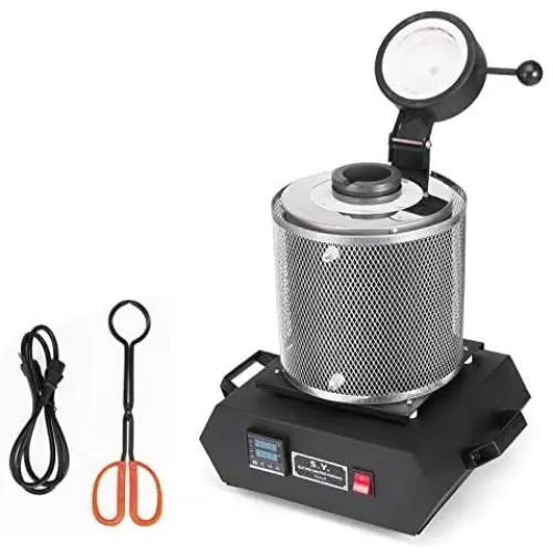 Happybuy 3KG Gold Melting Furnace 2102°F Digital Melting Furnace Machine Heating Capacity 2100W Casting Refining Precious Metals Gold Silver Tin Aluminum Happybuy 3KG Gold Melting Furnace 2102°F Digital Melting Furnace Machine Heating Capacity 2100W Casting Refining Precious Metals Gold Silver Tin Aluminum