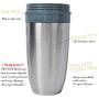 Stainless Steel 28 Ounce Replacement Cup compatible with Nutribullet Cup blender, Insulated 28 Double Wall - fits Nutri Bullet Replacement parts and will Hold your Drink cold or hot for UP to 8 HOURS
