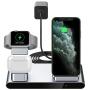 Yootech 3 in 1 Fast Wireless Charger,Innovative Metal Wireless Charging Station with Adapter, 7.5W Compatible with iPhone SE 2020/11/XS Max/8,2.5W for AirPods Pro,Apple Watch(No iWatch Charging Cable)