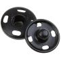 COTOWIN Sew-On Snaps,Black Press Buttons,Pack of 10,15mm