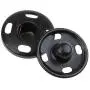 COTOWIN Sew-On Snaps,Black Press Buttons,Pack of 10,15mm