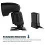 Godox V1C Camera Flash Speedlite Speedlight Round Head Compatible with Canon EOS Series 1500D 3000D 5D Mark LLL 5D Mark ll for Wedding Portrait Studio Photography + Godox AK-R1 Pocket Flash Light Acce