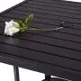 Patio Bar Height Table Outdoor Metal Frame Bistro Table with Umbrella Hole Patio Bar Height Table Outdoor Metal Frame Bistro Table with Umbrella Hole