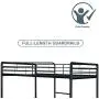 DHP Full Metal Loft Bed with Ladder, Space-Saving Design, Black DHP Full Metal Loft Bed with Ladder, Space-Saving Design, Black