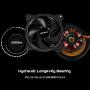 uphere Long Life Computer Case Fan 120mm Cooling Case Fan for Computer Cases Cooling Black 3-Pack, PF120BK3-3