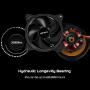 uphere Long Life Computer Case Fan 120mm Cooling Case Fan for Computer Cases Cooling Black 3-Pack, PF120BK3-3