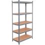 Tangkula 72'' Storage Shelves, Heavy Duty Steel Frame 5-Tier Garage Shelf, Metal Multi-Use Storage Shelving Unit for Home/Office/Dormitory/Garage