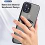 OiOMGin iPhone 11 Embedded 360 Ring Holder Case, Lens Hole Protection Case, Hard Semilucent Translucent Matte Skin Back Soft Rubber Side iPhone 11 6.1inch[Built-in Ring+Lens Hole Protection]-Black