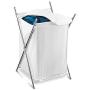Honey-Can-Do HMP-01126 Single Sorter Hamper, Chrome Frame, White Honey-Can-Do HMP-01126 Single Sorter Hamper, Chrome Frame, White