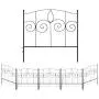 Gray Bunny Decorative Garden Fence for Landscaping, 24 in x 10 ft, 5 Black Panels, Rust Proof Metal Movable Wire Border Picket Folding Decor Garden Edging Fences for Flower Bed & Pet Barrier