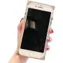 KAPADSON for iPhone X/XS 5.8'' Case,Luxury Clear Shell Crystal Square Metallic Corner Fashion Soft Cover-Laser