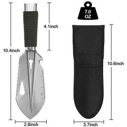 FullLit Metal Detecting Tool, Gardening Trowel, Lightweight Backpacking Shovel, with Carrying Pouch, for Camping, Hiking, Digging and Outdoor