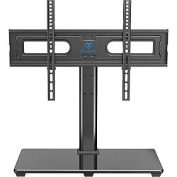 PERLESMITH Universal TV Stand Table Top TV Base for 37 to 70 inch LCD LED OLED 4K Flat Screen TVs - Height Adjustable TV Mount Stand with Tempered Glass Base, VESA 600x400mm, Holds up to 99lbs