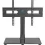 PERLESMITH Universal TV Stand Table Top TV Base for 37 to 70 inch LCD LED OLED 4K Flat Screen TVs - Height Adjustable TV Mount Stand with Tempered Glass Base, VESA 600x400mm, Holds up to 99lbs