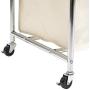 Seville Classics Mobile 3-Bag Heavy-Duty Laundry Hamper Sorter Cart