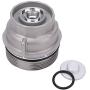Oil Filter Housing Cap Assembly with Oil Plug for 2005-2019 Toyota RAV4 4Runner Tundra Fj Cruiser Venza Avalon Sienna Camry Highlander RX350 - Replace 15620-31060, 1562031060, 15643-31050, 1564331050