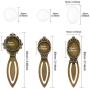 Glarks 12-Pieces Mixed Metal Antique Bronze Bookmark Sets, 6 Styles Round and Oval Alloy Trays and Glass Cabochons for Reading Gift Crafting DIY Book Marker Making