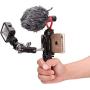 Metal Phone Tripod Mount with Cold Shoe,Woohoto 360 Rotation,Compatible with iPhone 11 12 Pro Max Tripod Mount,Sumsung Smartphone Mount Holder Adapter,Cell Phone Clamp,Video Rig Mount Live Streaming
