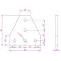 Befenybay 4PCS/Set Corner Bracket Plate with 20PCS M5x8mm Screws and 20PCS M5 T Nuts, 5-Hole Tee Outside Joining Plate for 2020 Series Aluminum Profile 3D Printer Frame (Black T-4 with Screw)
