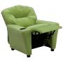 Flash Furniture Contemporary Avocado Microfiber Kids Recliner with Cup Holder