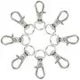 50 pcs Swivel Clasps Lanyard Snap Hook,cnomg Metal Swivel Lanyard Snap Hook Lobster Claw Clasp