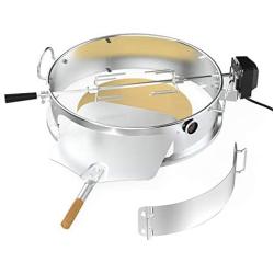 only fire Multi-Purpose Stainless Steel Rotisserie Ring Kit for Weber 22 1/2'' Kettle and Other Similar Grills