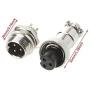Aviation Connectors 5A, Lsgoodcare 30Pcs GX12-3 Metal Aviation Plug Kit, Including 3 Pin 12MM Plug Thread Male Female Panel Wire Socket and Aviation Plugs Cap