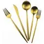 Gugrida Gold Flatware, Royal 20 Piece Luxury Matte Finish 18/10 Stainless Steel Tableware Sets for 4 Including Forks Spoons Knives, Camping Silverware Travel Utensils Set Cutlery (Gold) Gugrida Gold Flatware, Royal 20 Piece Luxury Matte Finish 18/10 Stainless Steel Tableware Sets for 4 Including Forks Spoons Knives, Camping Silverware Travel Utensils Set Cutlery (Gold)