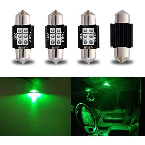 iBrightstar Newest 9-30V Extremely Bright DE3175 DE3021 Festoon Error Free 1.25'' 31mm LED for Interior Map Dome Lights and License Plate Courtesy Lights, Green