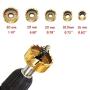 Rocaris 5 Pack High Speed Steel HSS Drill Bit Hole Saw Set Stainless Steel Metal Alloy Kit 16mm/18mm/20mm/25mm/30mm- Pack of 5