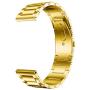 LDFAS Compatible for Fossil 22mm Band, Stainless Steel Metal Strap Compatible for Fossil Gen 5 Carlyle/Julianna/Garrett HR, Q Explorist HR Gen 4/3, Sport 43mm, Gen 5E 44mm Smartwatch, Gold
