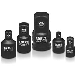 Neiko 30249A Impact Adapter and Reducer Set, Chrome Vanadium Steel | 5-Piece Set for Impact Driver Conversions