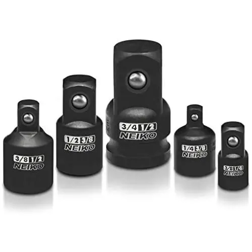 Neiko 30249A Impact Adapter and Reducer Set, Chrome Vanadium Steel | 5-Piece Set for Impact Driver Conversions Neiko 30249A Impact Adapter and Reducer Set, Chrome Vanadium Steel | 5-Piece Set for Impact Driver Conversions