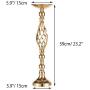 2 Pcs Versatile Metal Flower Arrangement & Candle Holder Stand Set for Wedding Party Dinner Centerpiece Event Restaurant Hotel Decoration (Gold, 2 x L)