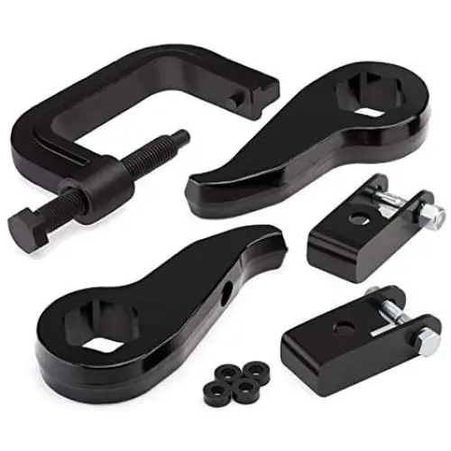 Heavy Metal Suspensions - Fits 2011-2020 Silverado Sierra Leveling Kit 2500HD 3500HD Adjustable 1 to 3 Inch Front Torsion Bar Lift Keys and Shock Extenders plus Unloading Tool 4WD 8-Lug Heavy Metal Suspensions - Fits 2011-2020 Silverado Sierra Leveling Kit 2500HD 3500HD Adjustable 1 to 3 Inch Front Torsion Bar Lift Keys and Shock Extenders plus Unloading Tool 4WD 8-Lug