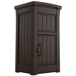 Keter Delivery Box for Porch with Lockable Secure Storage Compartment to Keep Packages Safe, One size, Brown