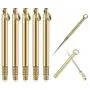 5 Pieces Portable Titanium Toothpick Pocket Toothpick with Metal Toothpick Holder for Outdoor Camping and Picnic 5 Pieces Portable Titanium Toothpick Pocket Toothpick with Metal Toothpick Holder for Outdoor Camping and Picnic