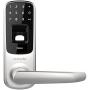 ULTRALOQ UL3 Fingerprint Door Lock (Satin Nickel), 3-in-1 Keyless Entry Door Lock with Keypad and Biometric Fingerprint ID, Electronic Lever Lock Latch Edition