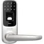 ULTRALOQ UL3 Fingerprint Door Lock (Satin Nickel), 3-in-1 Keyless Entry Door Lock with Keypad and Biometric Fingerprint ID, Electronic Lever Lock Latch Edition