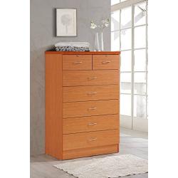 Hodedah HI70DR Cherry Chest of Drawers with Locks